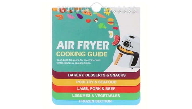 Air Fryer Cooking Guide Magnetic Booklet - Buy 1, 2 or 3. from Discount Experts