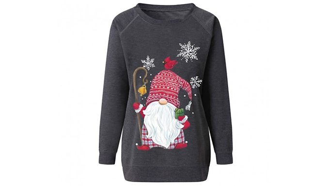 Christmas Santa Gonk Jumper - 3 Colours & 6 Sizes from Discount Experts