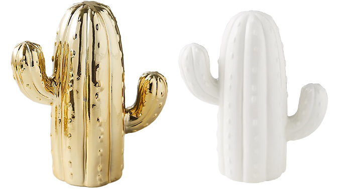 1 or 2 Ceramic Cactus Piggy Money Bank - 2 Colours at Discount Experts