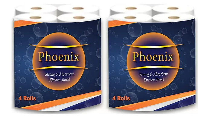 Phoenix Multipurpose Kitchen Towel - 8, 16, 24, 48, or 72 Rolls at Discount Experts