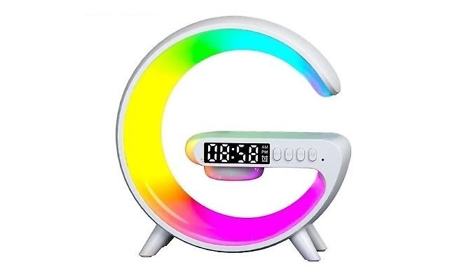 G Shaped Wireless Charger Speaker & Lamp - 2 Sizes, 2 Colours at Discount Experts