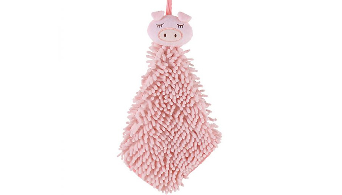 Cartoon Chenille Hand Towel - 4 Colours at Discount Experts
