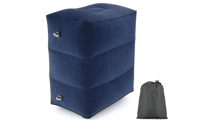 Inflatable Portable Foot Rest with Storage Bag - 2 Colours at Discount Experts