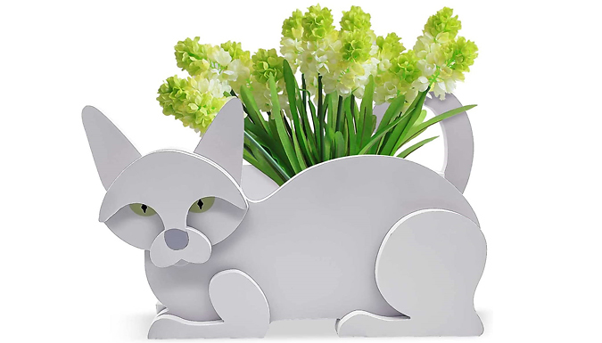 Cat Garden Flowerpot Planter - 10 Designs from Discount Experts