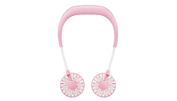 USB Portable Light-Up Neck Fan - 4 Colours from Discount Experts