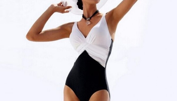 Block Colour Swimsuit - 6 Colours & 6 Sizes from Discount Experts