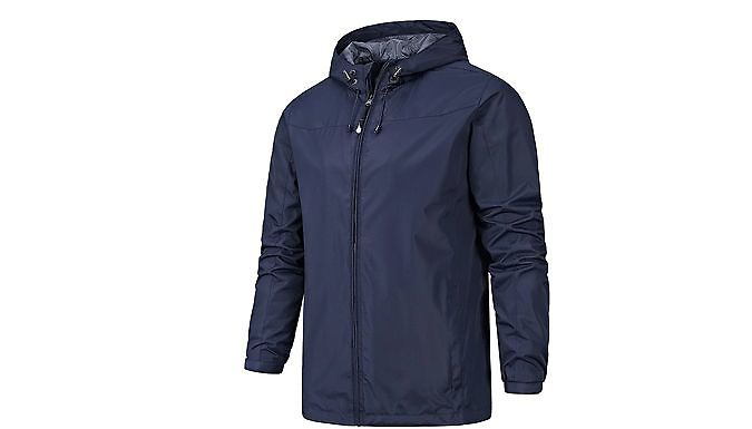 Men's Waterproof Windbreaker Jacket - 6 Sizes & 5 Colours at Discount Experts