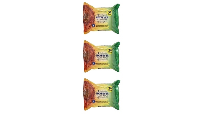 3, 5 or 10-Pack of HealthPoint Hayfever Relief Wipes. at Discount Experts