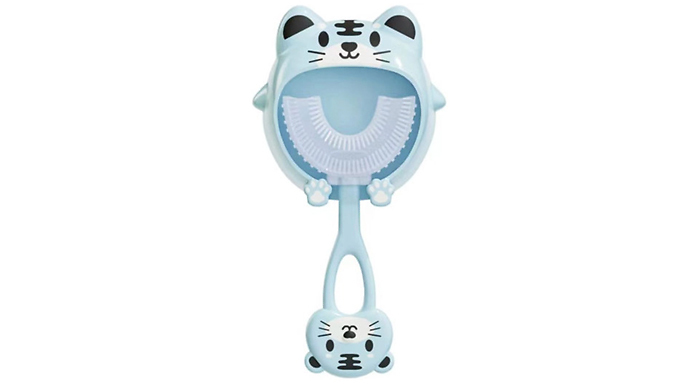 Children's U-Shaped Toothbrush & Holder - 3 Colours at Discount Experts