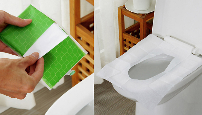 10, 30 or 60 Disposable Toilet Seat Covers at Discount Experts