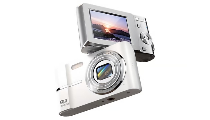 16X Zoom Digital 50MP Camera with Optional Accessory Set - 5 Colours from Discount Experts