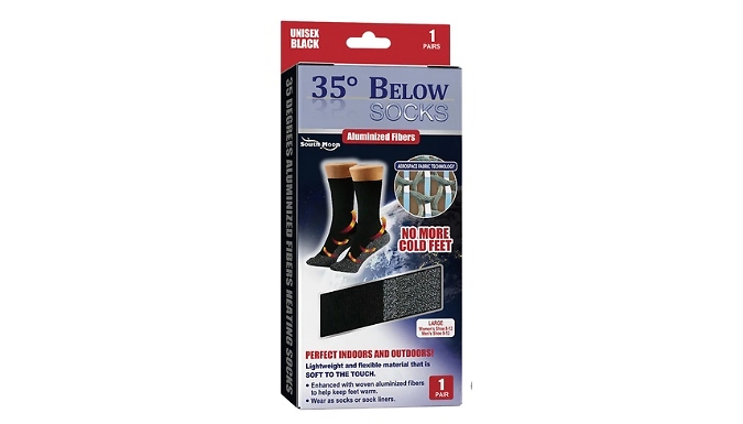 Aluminised Fibre Self-Heating Socks - 1, 2 or 3-Pack. at Discount Experts