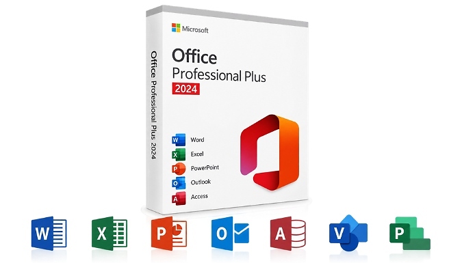 Microsoft Office Professional Plus 2024 Bundle - Includes Microsoft Visio & Project 2024!