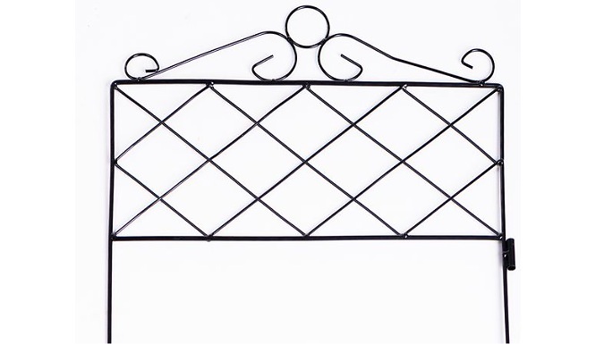 Image of THOMPSON AND MORGAN Garden Gear Victorian-Style Metal Border Fencing - 4, 8 or 12-Pack!