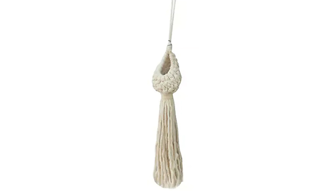 1 or 2-Hand-Woven Macrame Hanging Planters from Discount Experts