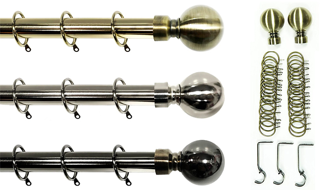 Extendable Curtain Pole - 3 Colours & Sizes at Discount Experts