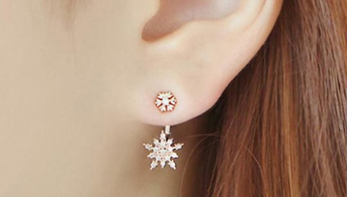 Flower Double-Drop Earrings at Discount Experts