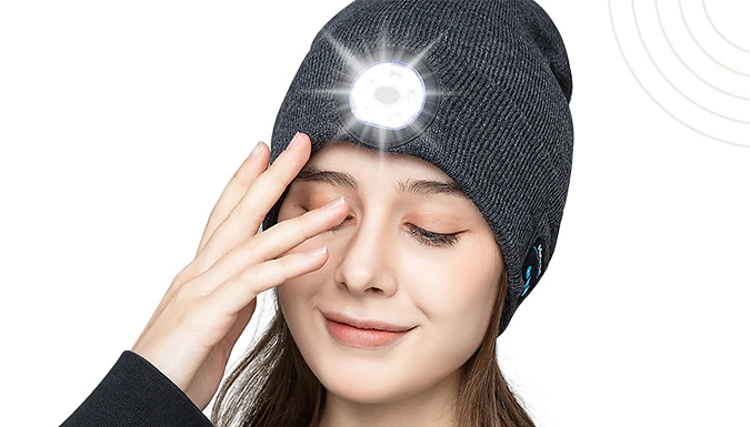 3-in-1 Bluetooth-Compatible LED Headphone Beanie - 4 Colours at Discount Experts