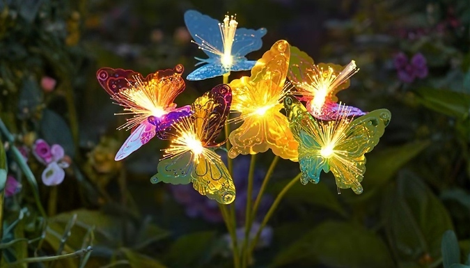 Solar-Powered Butterfly Decorative Outdoor Light - 1, 2 or 4-Pack. from Discount Experts