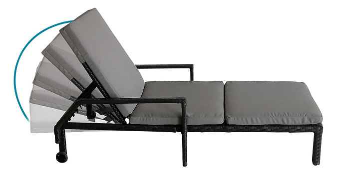 Savanna Rattan Sun Lounger from Discount Experts