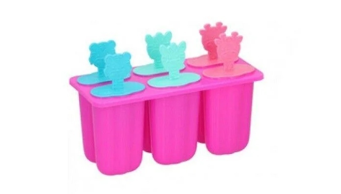 6-Piece Ice Lolly Mould - 4 Colours from Discount Experts
