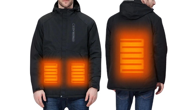 USB Heated Winter Unisex Jacket - 6 Colours & 7 Sizes from Discount Experts
