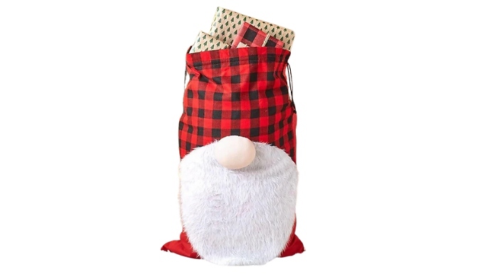 Large Christmas Gonk Present Sack - Buy 1 or 2. at Discount Experts