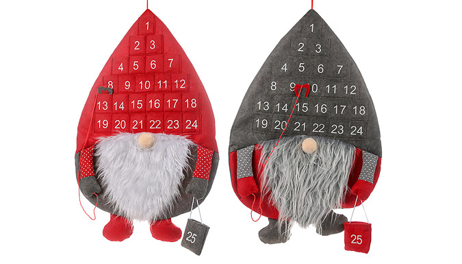 Christmas Gnome DIY Hanging Advent Calendar - 2 Colours at Discount Experts