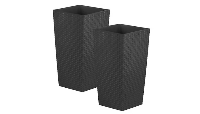 Set of 2 Rattan Planters - 2 Sizes & 3 Colours. from Discount Experts