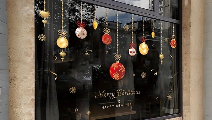Christmas Themed Window Stickers - 1, 2 or 3 Pack at Discount Experts