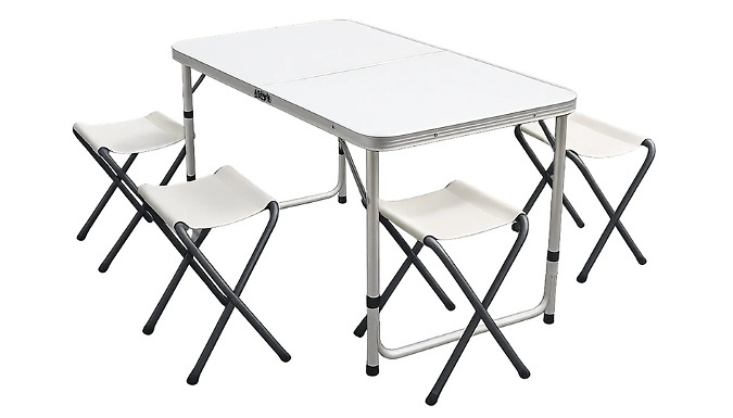 Folding Camping Table with 4 Stools