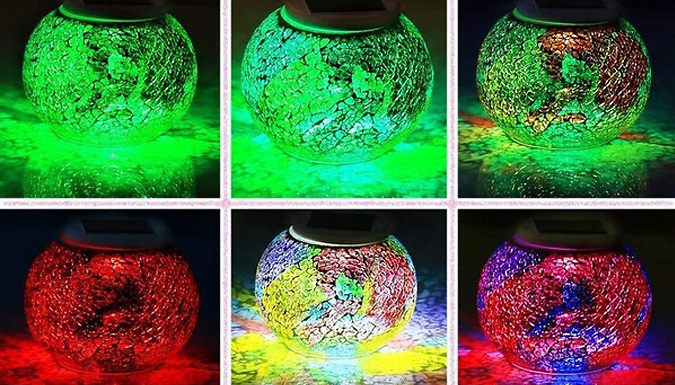 Colour-Changing Mosaic Solar Light Deal Price £14.99