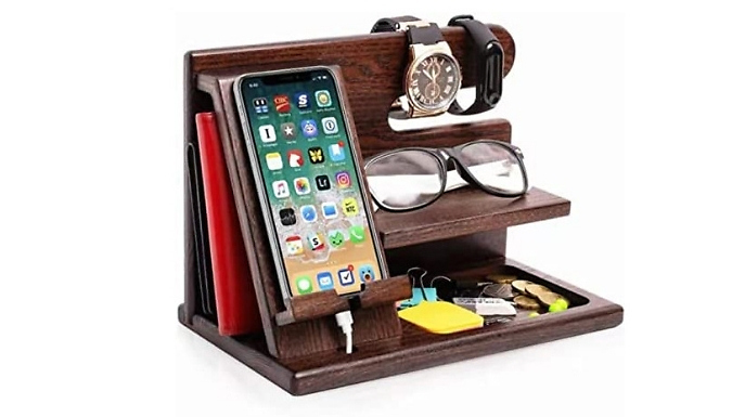 Multi-Functional Wooden Desktop Organiser - 4 Styles. at Discount Experts