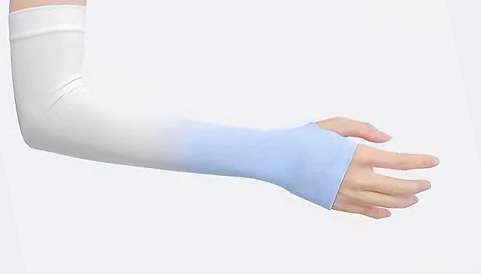 Pair of Sun Protection Ice Silk-Like Arm Sleeves - 8 Colours at Discount Experts