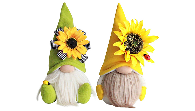 1 or 2 Sunflower Garden Gnomes - 3 Colours at Discount Experts