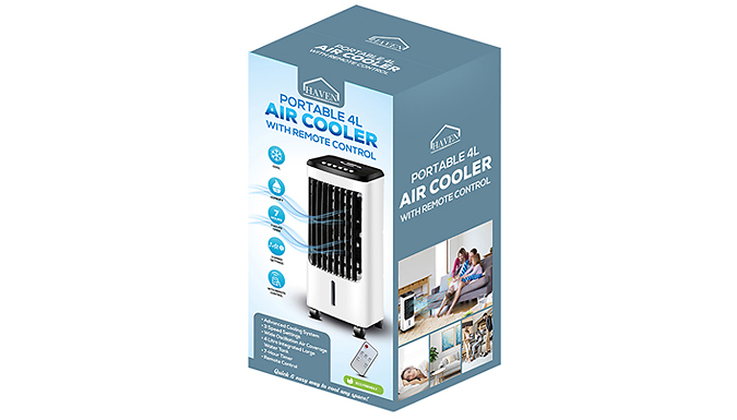 Haven 4L Portable LCD Air Cooler with Remote Deal Price £89.99