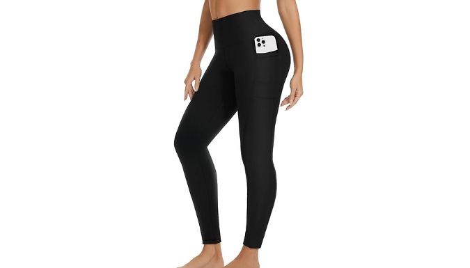Women's Fleece Lined Leggings - 3 Colours & 5 Sizes from Discount Experts