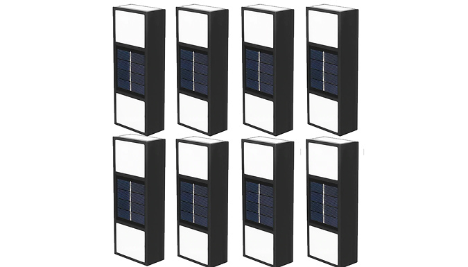 1-12 Pack Solar Double-Sided Wall Lamp - 2 Colours from Discount Experts