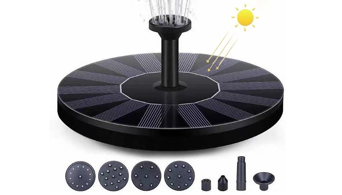 Image of Cool For Deal Solar-Powered Water Fountain Pump - 2 Sizes