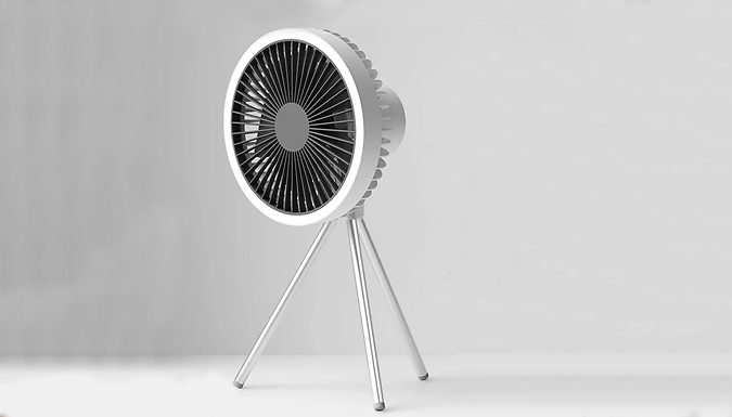 3-in-1 Portable Fan with Power Bank & LED Light - 3 Colours at Discount Experts