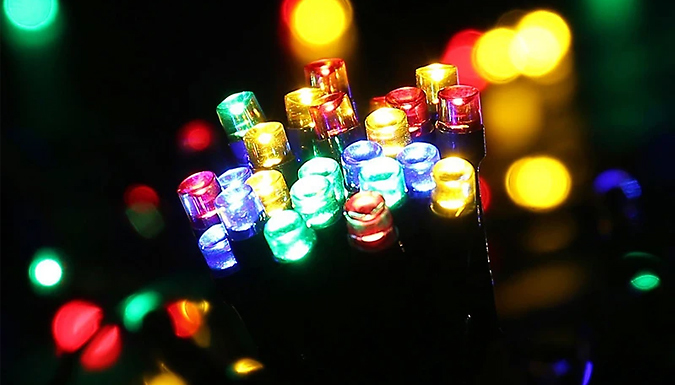 12 or 22m Solar-Powered LED Fairy Lights - 3 Colours from Discount Experts