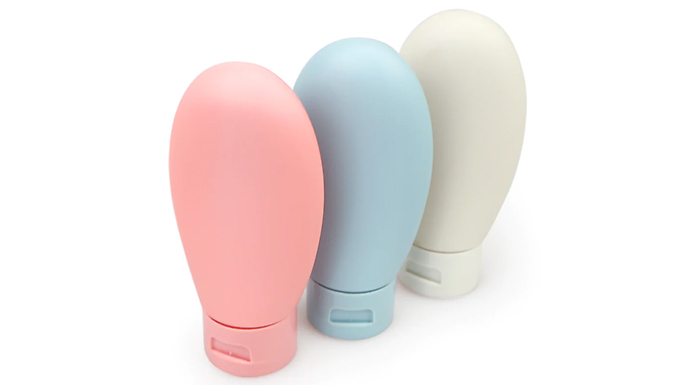 Set of 3 Leak-Proof Travel Squeeze 60ml Bottles from Discount Experts