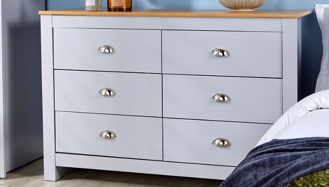 Grey Camden Chest of 6 Drawers Grey Camden Chest of 6 Drawers