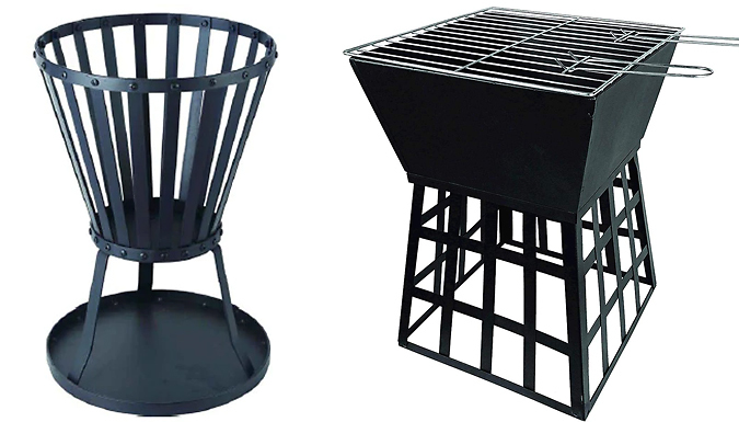 Metal Outdoor Fire Pit & Log Burner Collection – 7 Options Deal Price £19.99