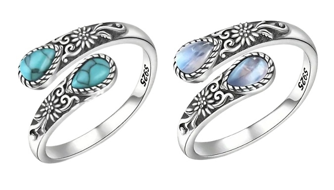 Vintage Style Bohemian Adjustable Ring - 2 Colours from Discount Experts