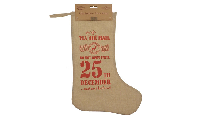 Large 50cm Christmas Stocking from Discount Experts