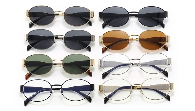 Metal Retro Oval Sunglasses - 8 Styles from Discount Experts