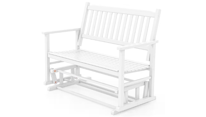 Image of COSTWAY Outdoor Glider 3-Seater Rocking Chair