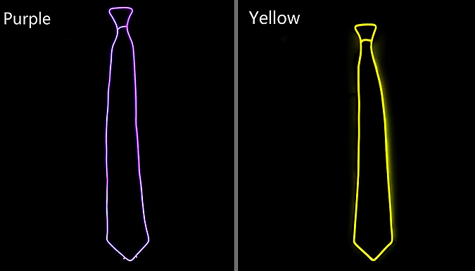 LED Luminous Tie - 9 Colours from Discount Experts