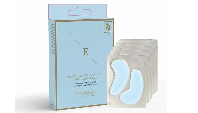 5-Pack of Hyaluronic Acid & Collagen Hydro-Gel Eye Pads from Discount Experts
